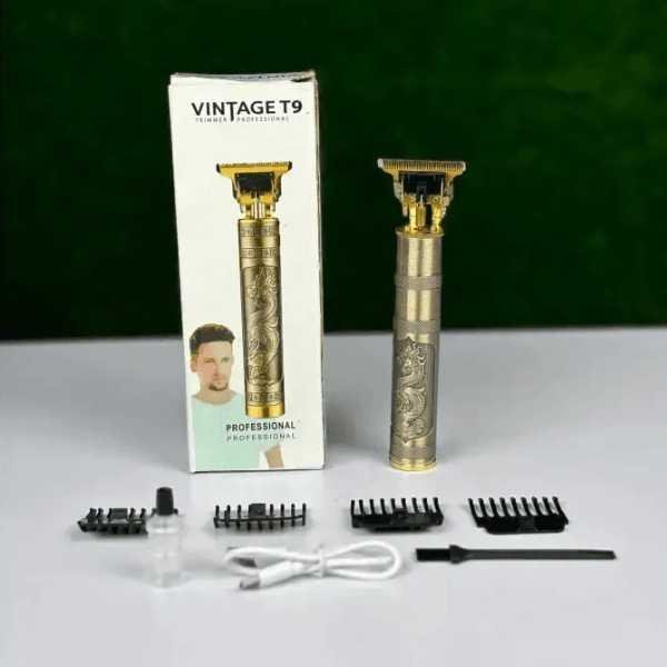 Vintage T9 Rechargeable Hair Trimmer - Gold Dragon Edition