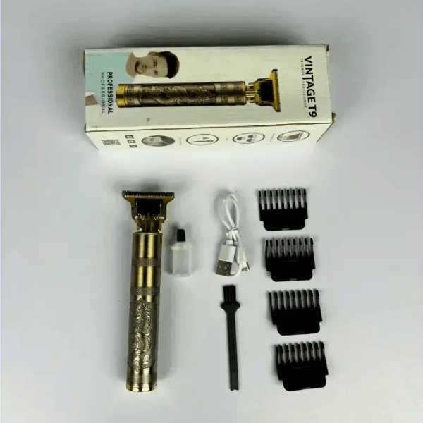Vintage T9 Rechargeable Hair Trimmer - Gold Dragon Edition