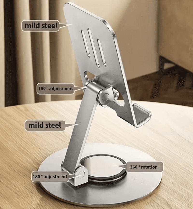 360° Rotating Foldable Aluminum Mobile & Tablet Stand