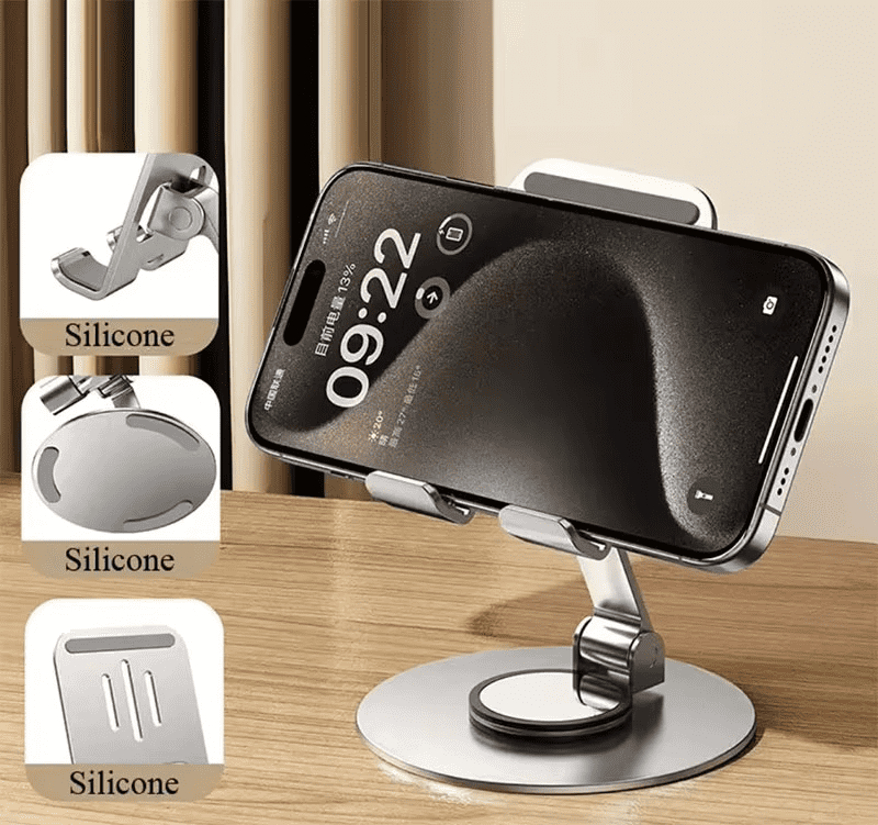 360° Rotating Foldable Aluminum Mobile & Tablet Stand